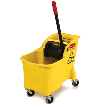 Rubbermaid Rubbermaid Tandem 31 qt Wringer Bucket Yellow 1887304